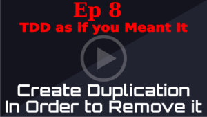 Create duplication in order to remove it TDD